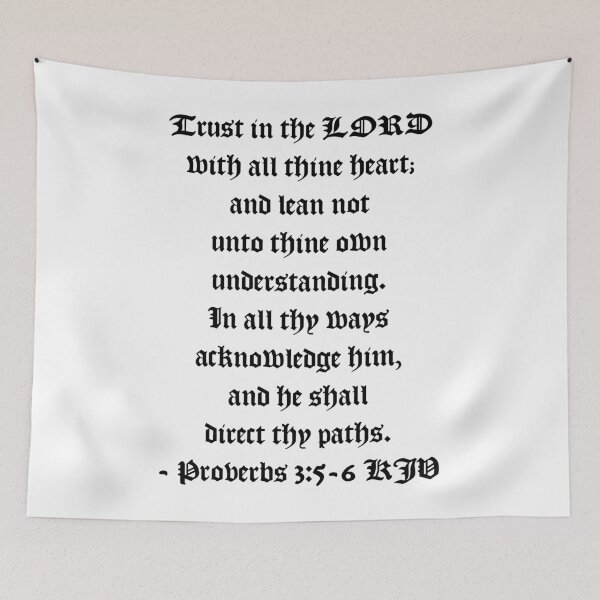 Item preview, Proverbs 3:5-6 KJV - AV 1611 Style Black Print designed and sold by VerShirts.