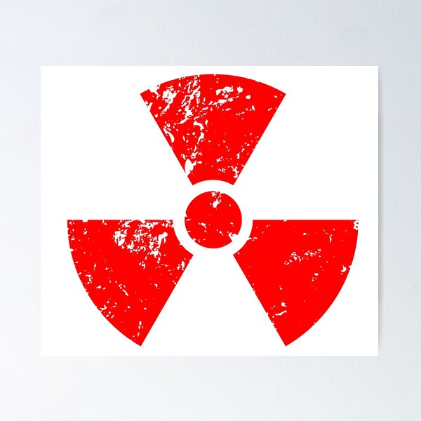 Item preview, red warning Radioactivity energy symbol,  red Radioactivity symbol, designed and sold by Marcin Adrian.