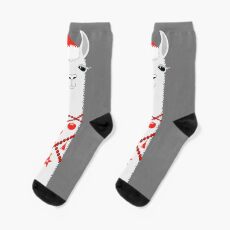 LLAMA IN HOLIDAY BLING Socks