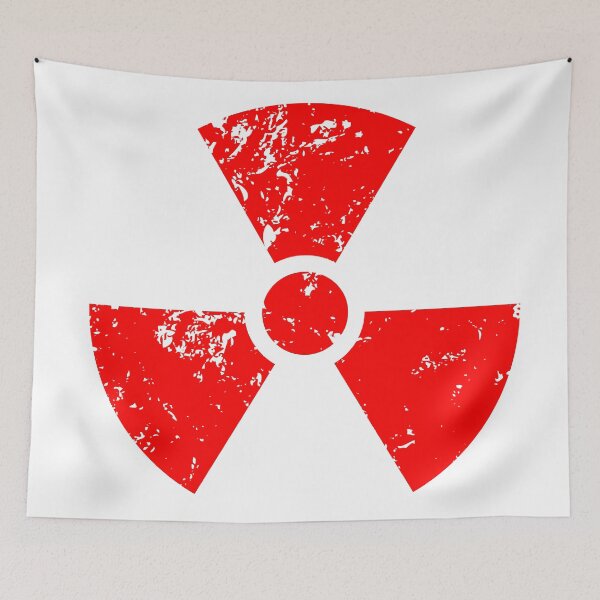 Item preview, red warning Radioactivity energy symbol,  red Radioactivity symbol, designed and sold by Marcin Adrian.