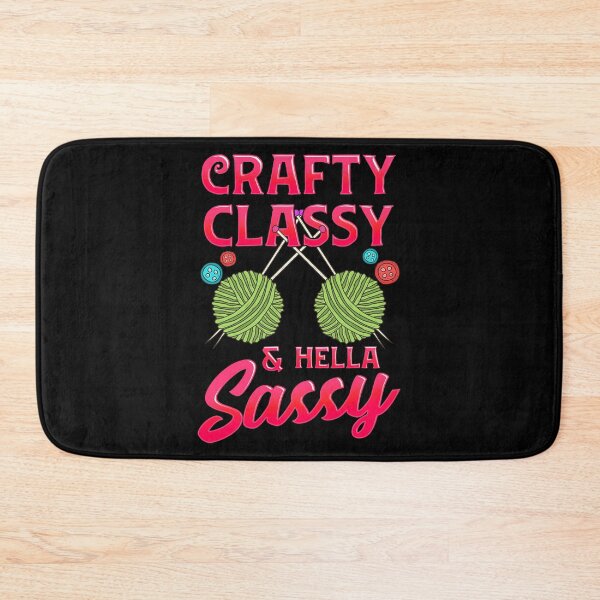Item preview, Cute Crafty, Classy & Hella Sassy Crochet Pun designed and sold by perfectpresents.