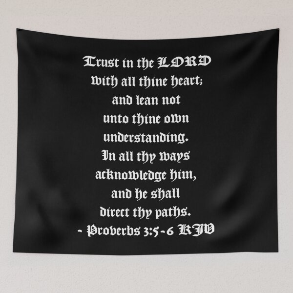 Item preview, Proverbs 3:5-6 KJV - AV 1611 Style White Print designed and sold by VerShirts.