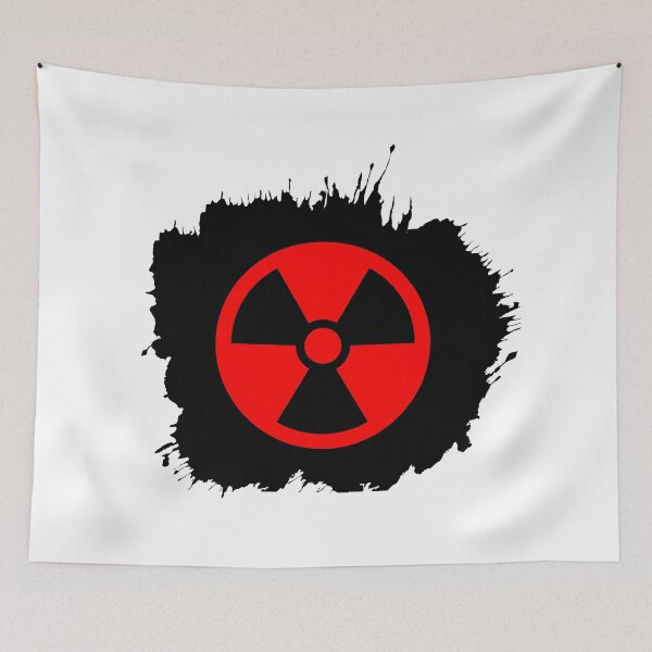 Item preview, red warning Radioactivity energy symbol,  red Radioactivity symbol, designed and sold by Marcin Adrian.