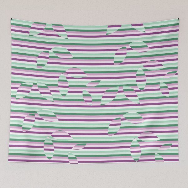 Item preview, Pink Garden Leaves and Stripes designed and sold by Sharon Schwalbe.