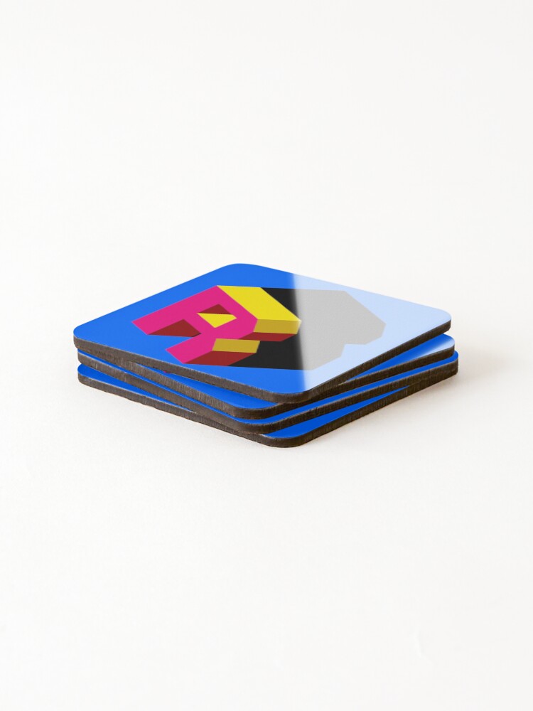 Thumbnail 4 of 5, Coasters (Set of 4), Letter R Isometric Graphic designed and sold by Garaga.
