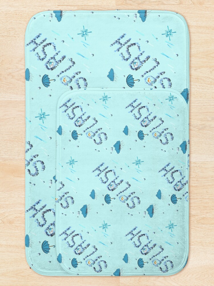 Alternate view of A Splash of Blue Bath Mat