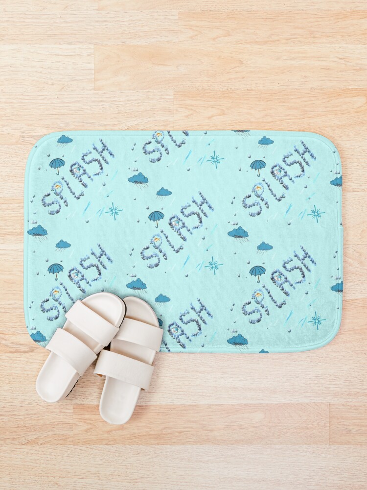 Alternate view of A Splash of Blue Bath Mat