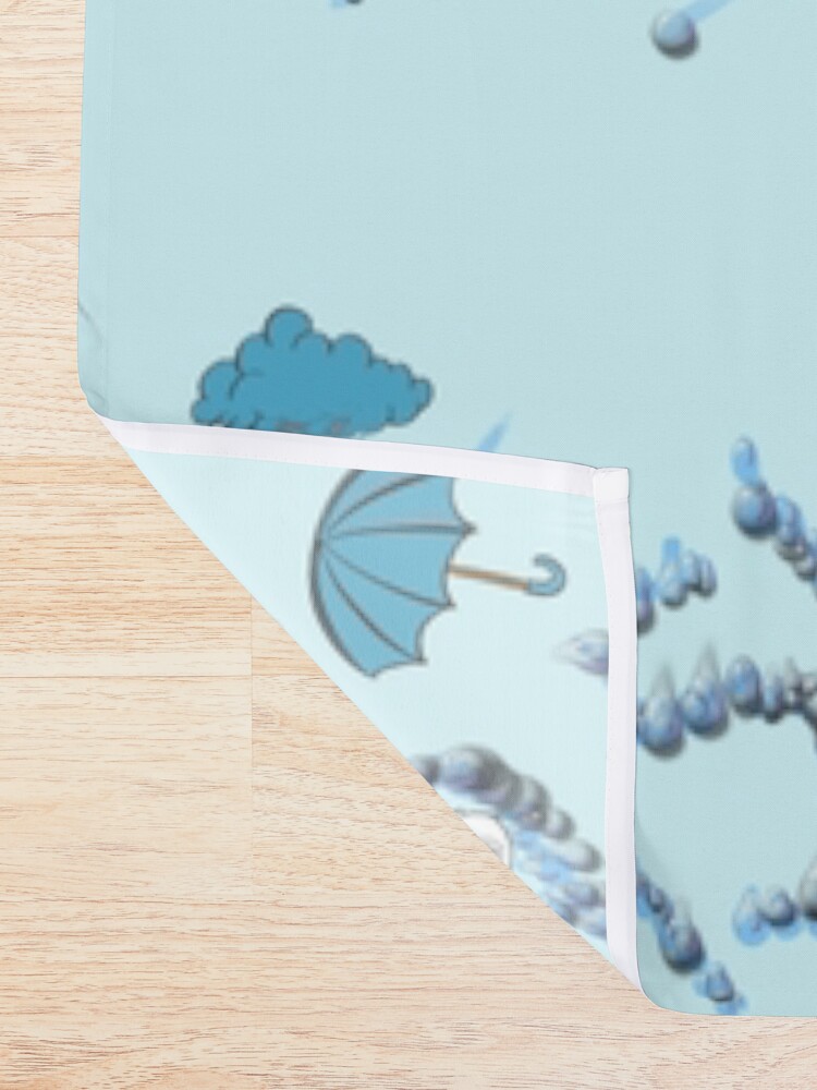 Alternate view of A Splash of Blue Shower Curtain