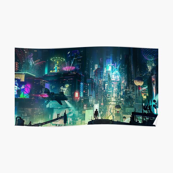 Blade Runner, Cyberpunk Neon City Tokyo Poster