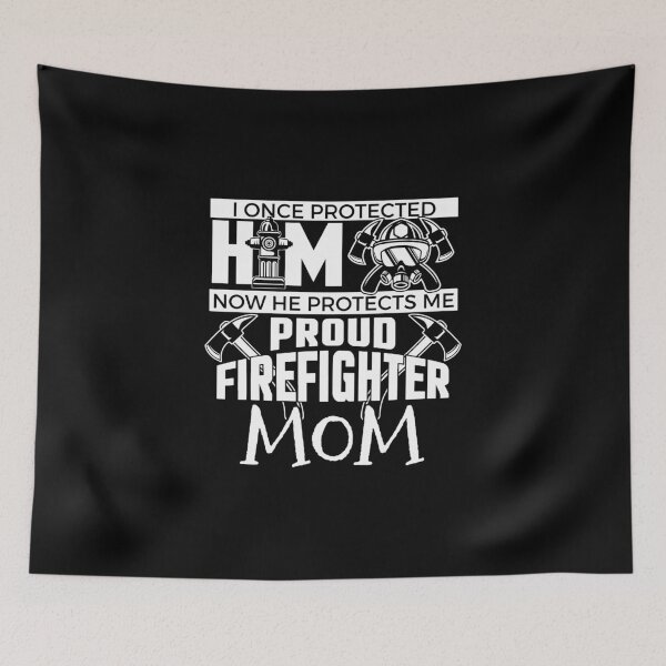 Item preview, Cute Now He Protects Me Firefighter Mom designed and sold by perfectpresents.