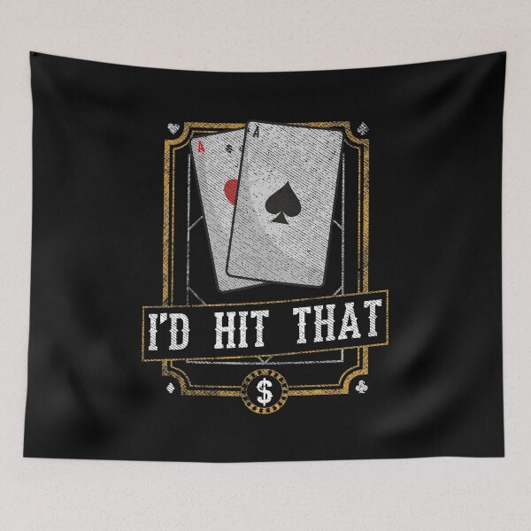 Item preview, Funny I'd Hit That Gambling Pun Blackjack Aces Pun designed and sold by perfectpresents.