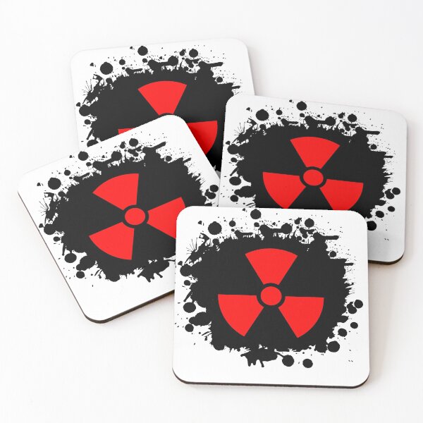 Item preview, red warning Radioactivity energy symbol,  red Radioactivity symbol, designed and sold by Marcin Adrian.