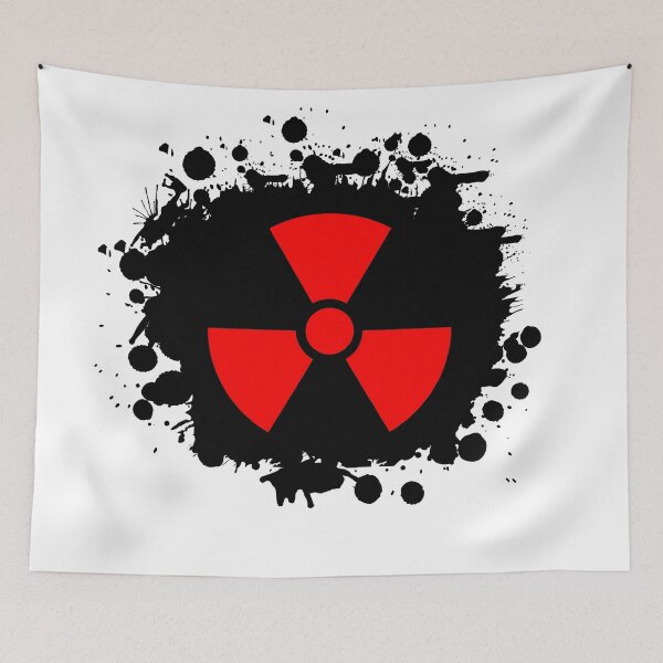 Item preview, red warning Radioactivity energy symbol,  red Radioactivity symbol, designed and sold by Marcin Adrian.