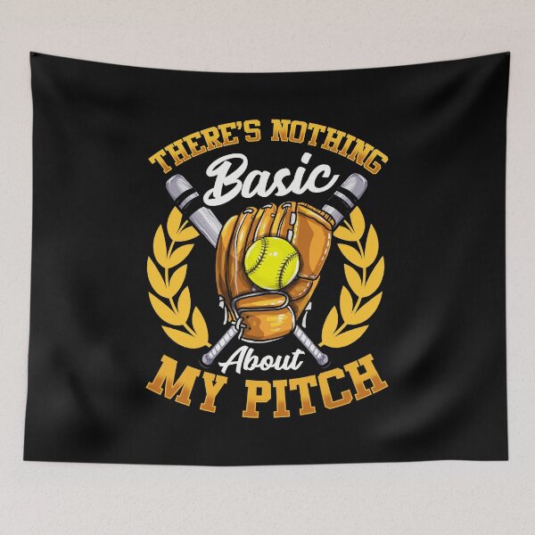 Item preview, Cute There's Nothing Basic About My Pitch Softball designed and sold by perfectpresents.