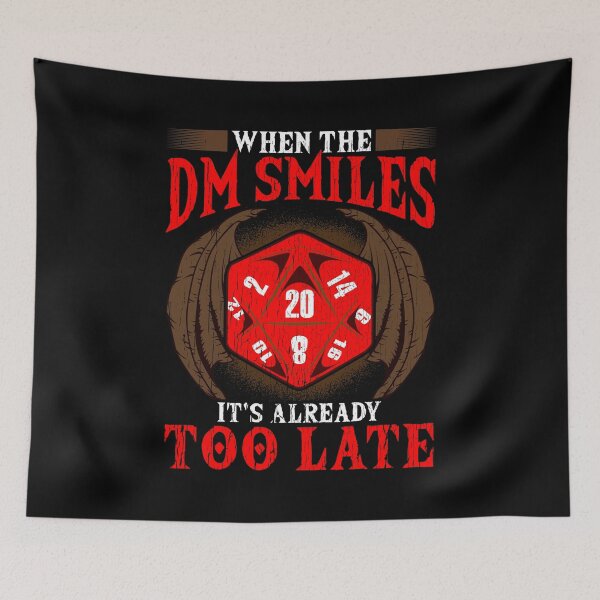 Item preview, Funny When the DM Smiles, It's Already Too Late designed and sold by perfectpresents.