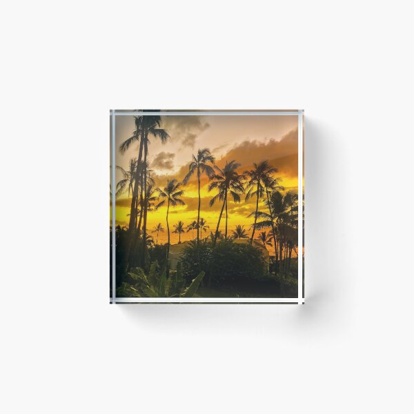 Item preview, Tropical Gold and Tangerine Hawaiian Sunset Art Photo designed and sold by DEC02.
