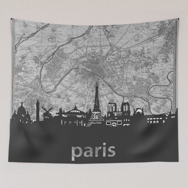Item preview, paris atlanta skyline designed and sold by BekimART.