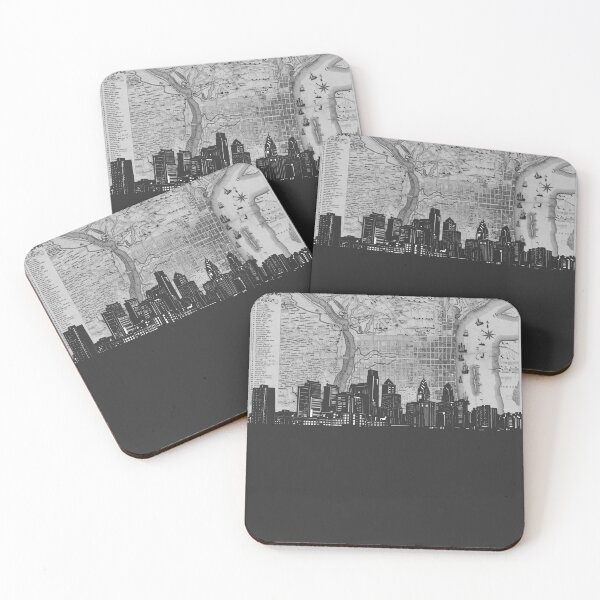 Item preview, philadelphia skyline designed and sold by BekimART.