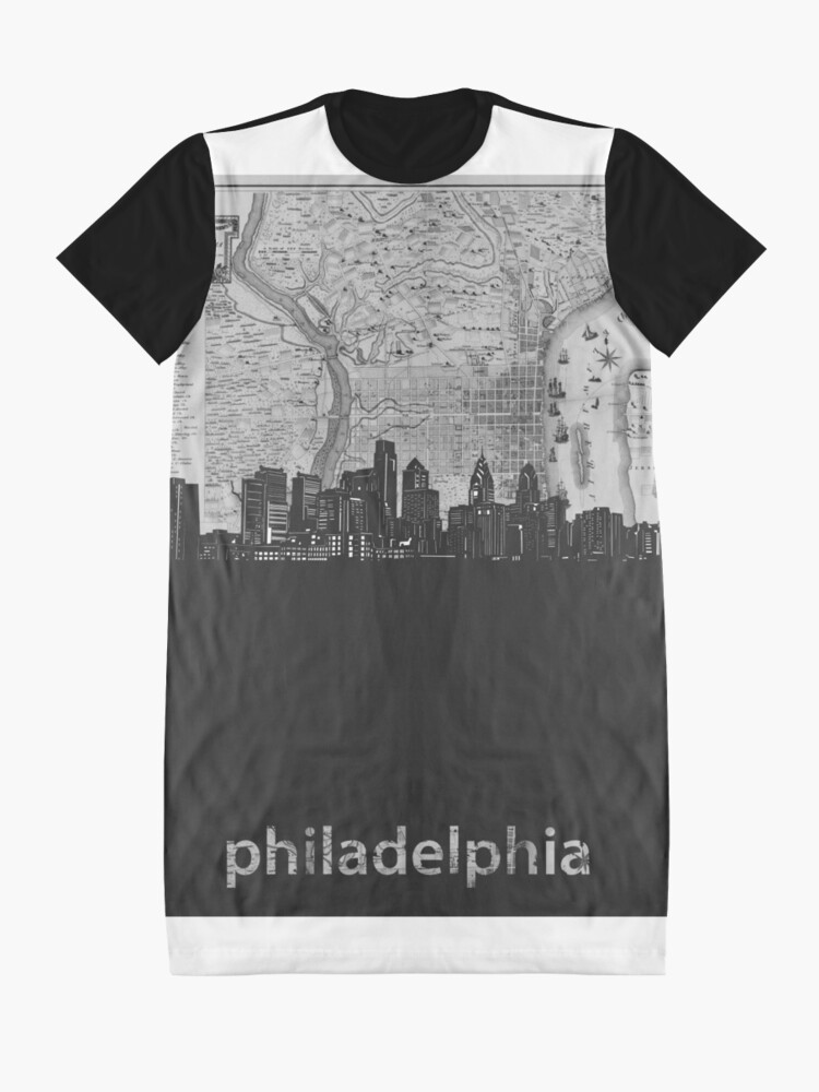 Alternate view of philadelphia skyline Graphic T-Shirt Dress