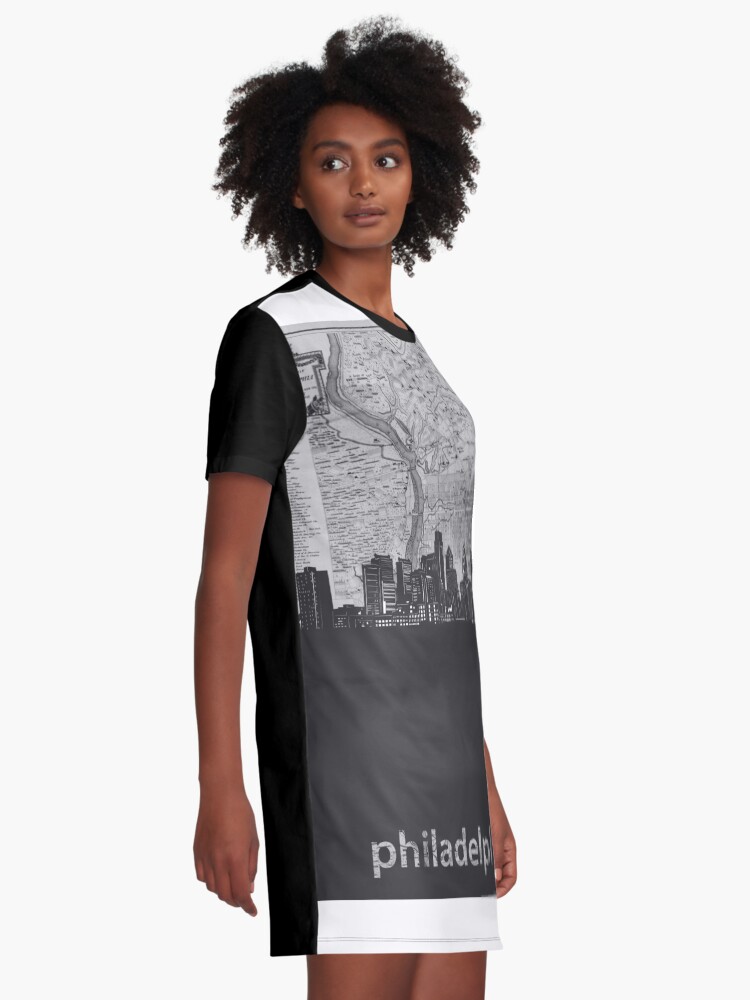 Alternate view of philadelphia skyline Graphic T-Shirt Dress