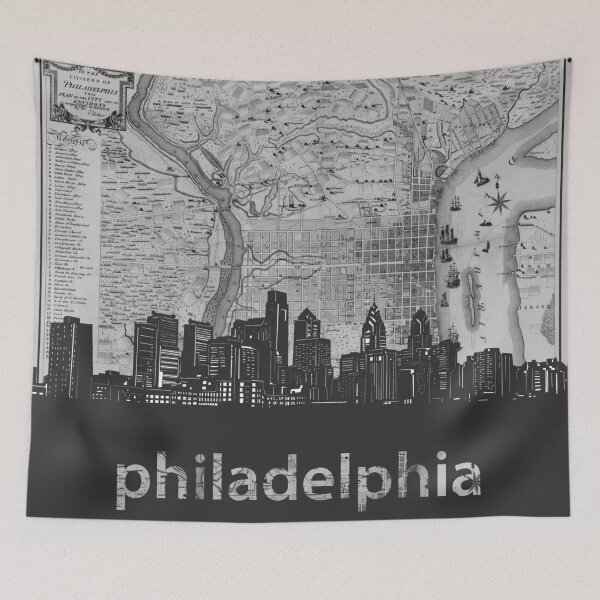 Item preview, philadelphia skyline designed and sold by BekimART.
