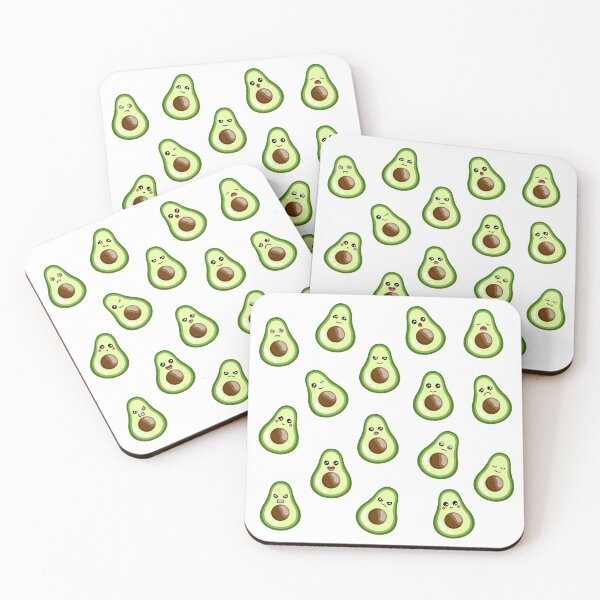 Item preview, funny avocado emoticons designed and sold by HotVector.