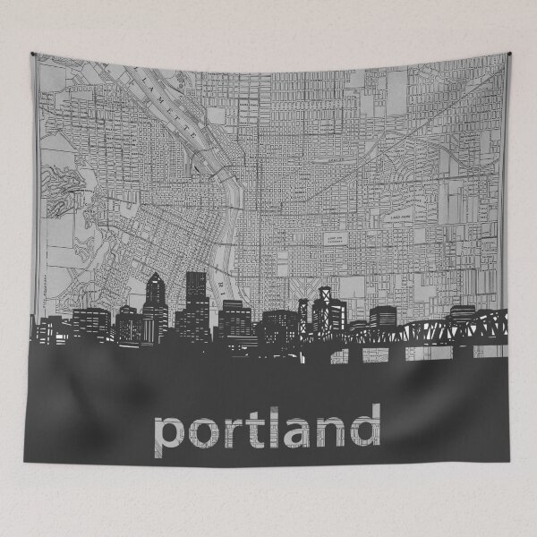 Item preview, portland skyline designed and sold by BekimART.