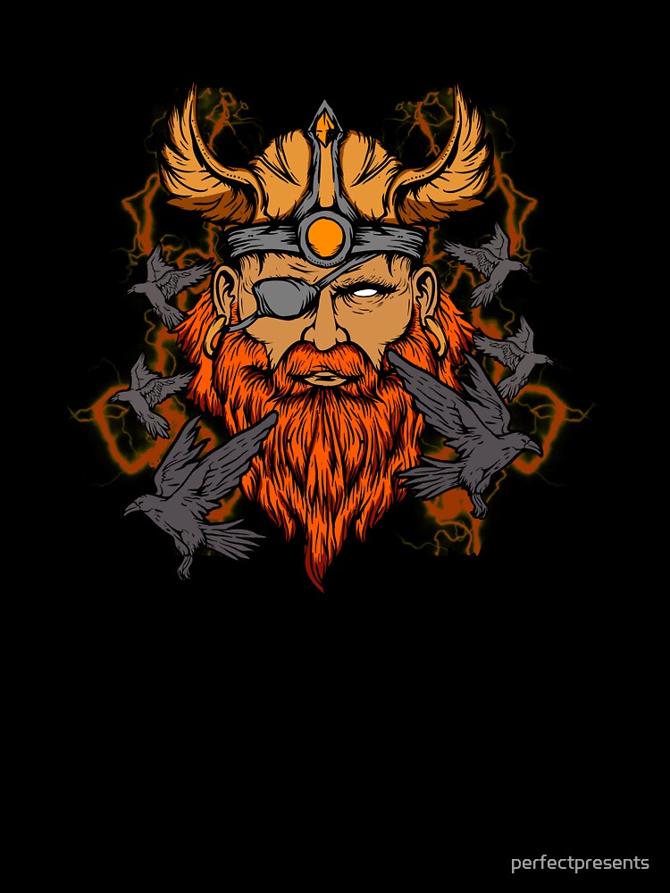 Odin The Norse Mythology Viking God & His Ravens T-Shirt
