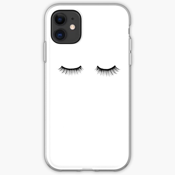 Eyelash, Eyelashes, Fashion, Vogue, Beauty, Makeup, Stylish, Black, White iPhone Soft Case