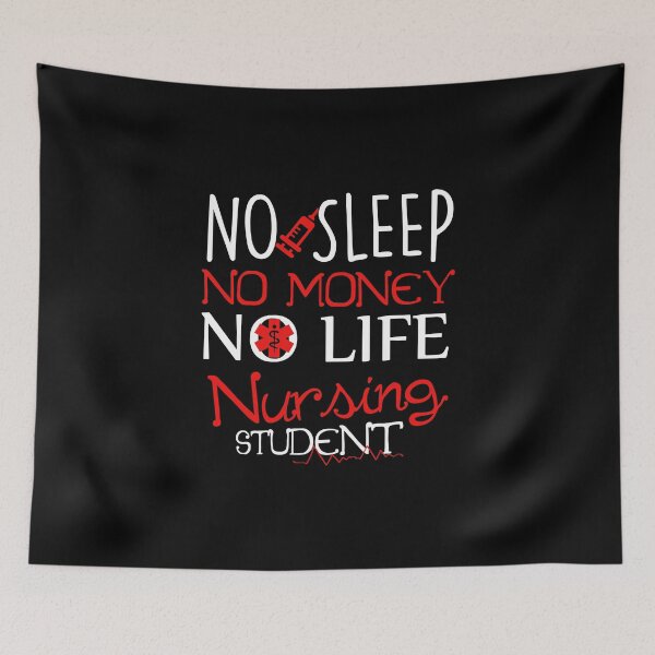Item preview, No Sleep No Money No Life Funny Nursing Student RN designed and sold by perfectpresents.