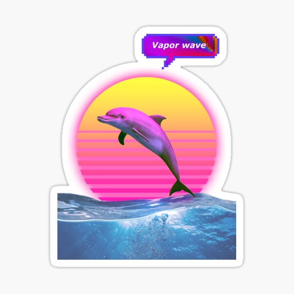 Item preview, Vaporwave dolphin designed and sold by ssydneyart.