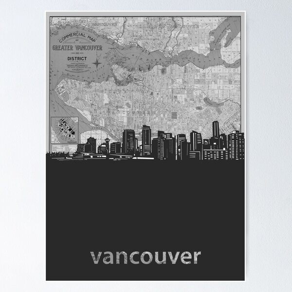 Item preview, vancouver skyline designed and sold by BekimART.