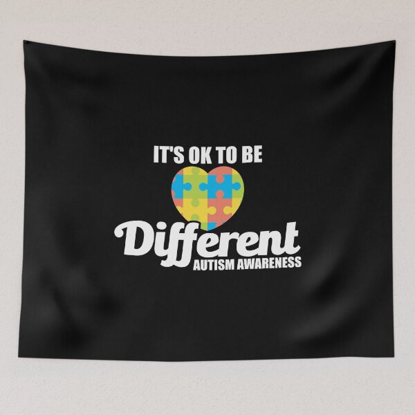 Item preview, It's OK To Be Different Autism Awareness Heart designed and sold by perfectpresents.