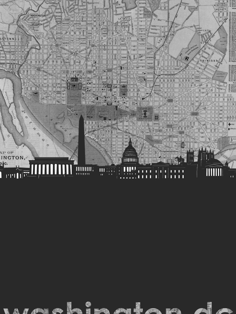 Thumbnail 5 of 5, Leggings, washington dc skyline designed and sold by BekimART.