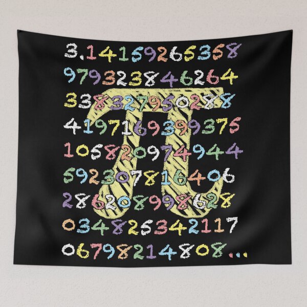 Item preview, Fun and Colorful Chalkboard-Style Pi Calculated  designed and sold by judgeart.
