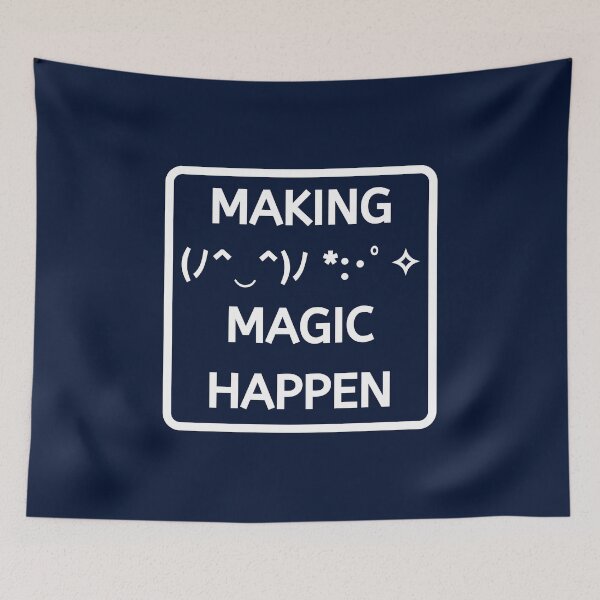 Item preview, Text Emoji Making Magic Happen White designed and sold by SpiffyD.