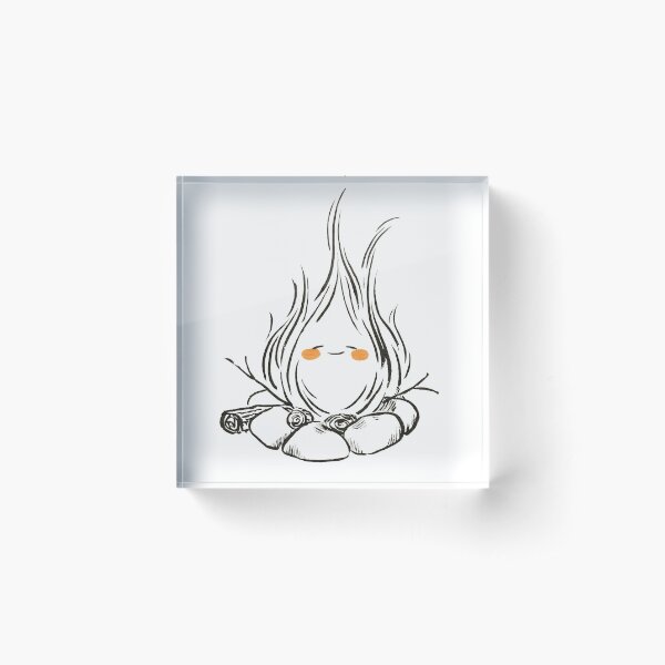 Cute fire Acrylic Block