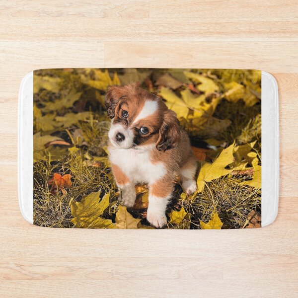 Item preview, Cute puppy in autumn leaves designed and sold by MOKA META.