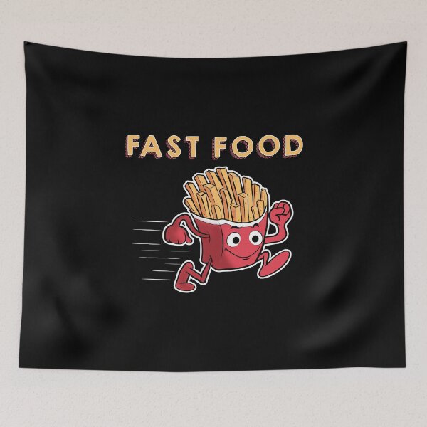 Item preview, Cute & Funny Fast Food Running French Fries Punny designed and sold by perfectpresents.