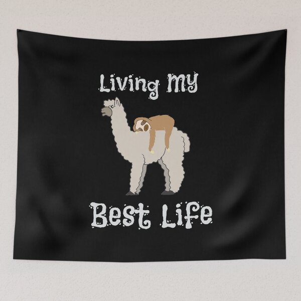 Item preview, Cute Sloth & Llama Living My Best Life Animal designed and sold by perfectpresents.
