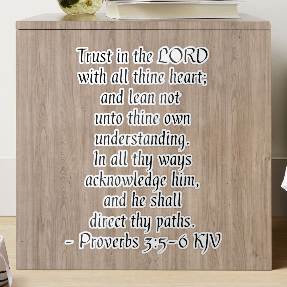 TRUST Proverbs 3:5-6 Wooden Pocket Cross