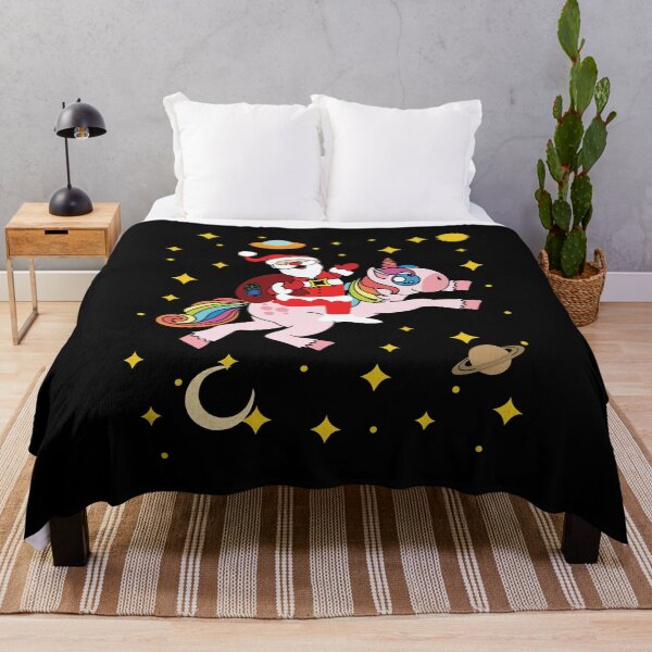 Item preview, Cute Santa Claus Riding a Unicorn Through Space designed and sold by perfectpresents.