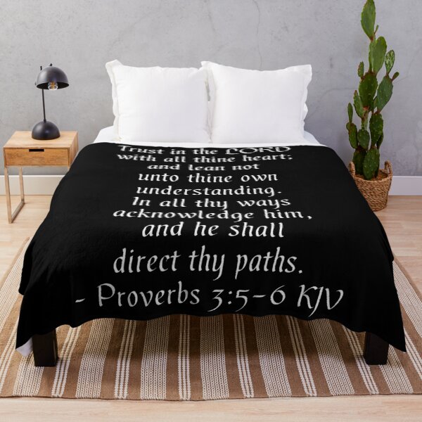 Item preview, Proverbs 3:5-6 KJV - White Print designed and sold by VerShirts.
