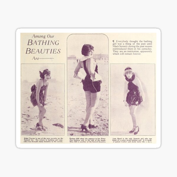 Mack Sennett Bathing Beauties Pinup Girls Flappers S Sticker By