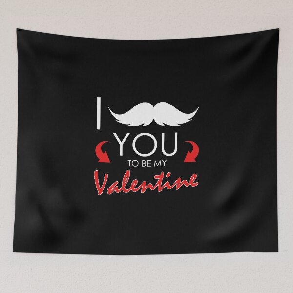 Item preview, Funny I Mustache You To Be My Valentine Cute Pun designed and sold by perfectpresents.