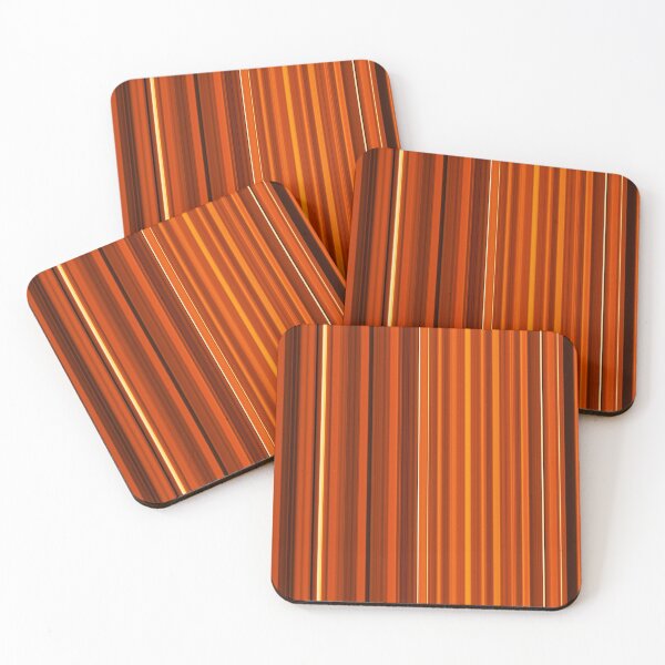 Item preview, Thin Vertical Stripes Orange Coloured Pattern Light Spectrum Art designed and sold by WheresMyMojo.