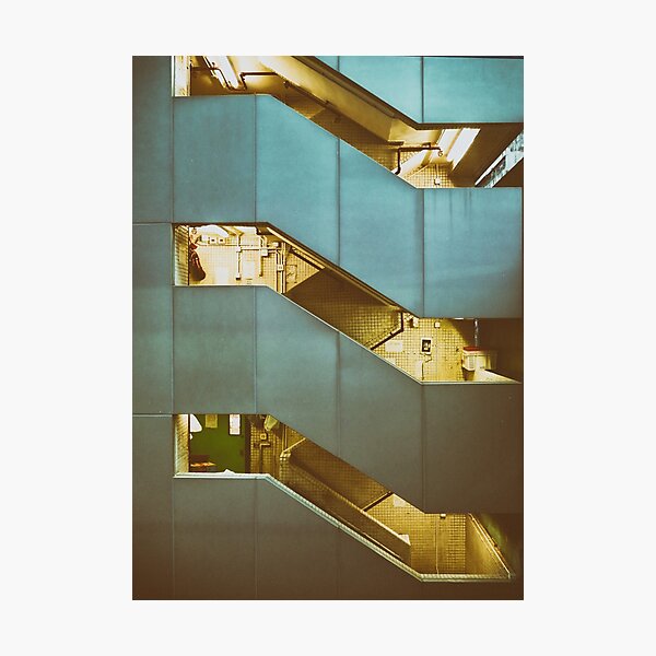 Item preview, Dimly Lit City Building Staircase designed and sold by ernstc.