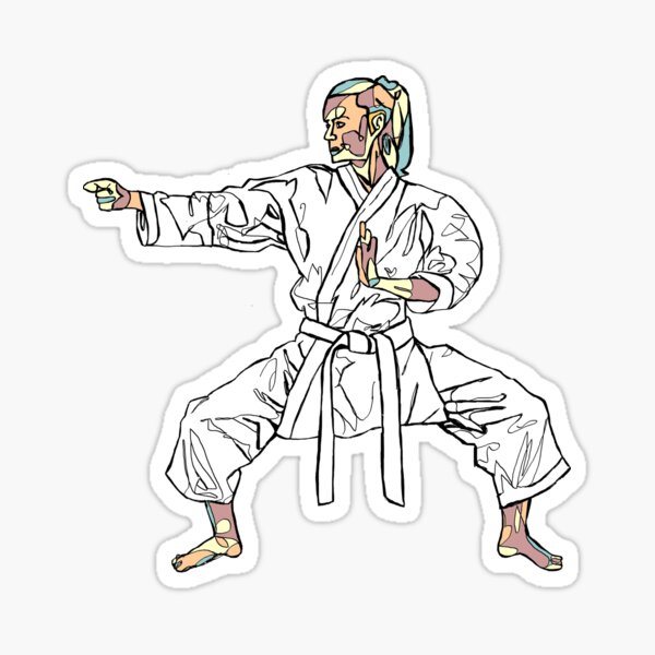 "Martial Arts Karate Woman Karate Karateka " Sticker for Sale by