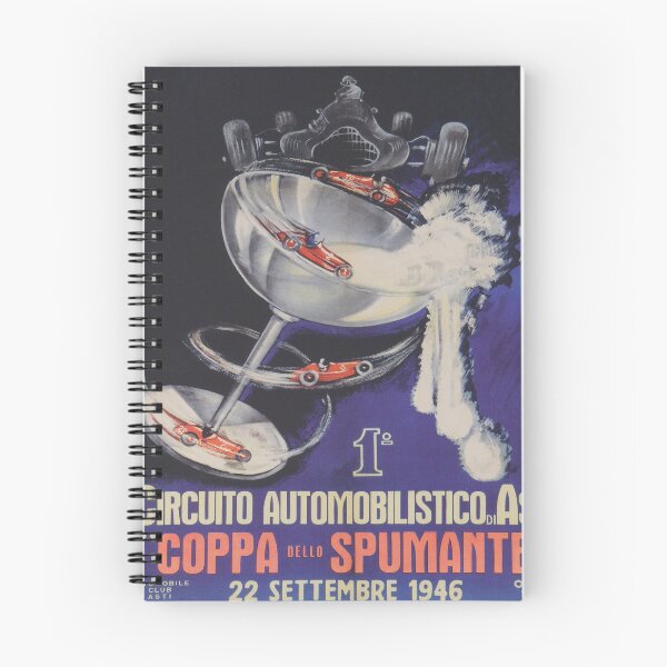 Item preview, Circuit Auto Racing Italian Vintage Poster designed and sold by vintagevivian.