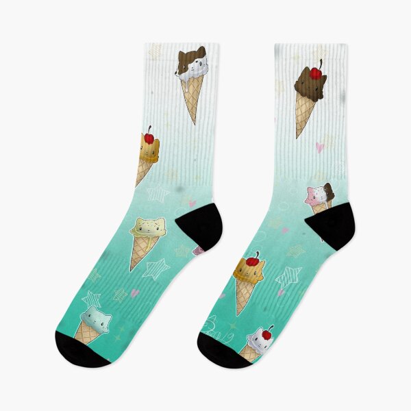Item preview, Ice Cream Cats - Teal designed and sold by Lyxy.
